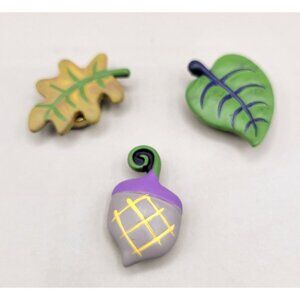 Button Covers Acorn Oak Leaf Plants Garden Set of 3